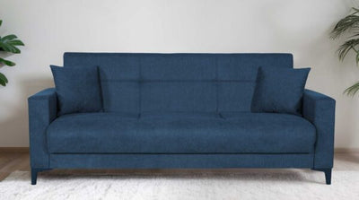 Divano Boston 3 posti tessuto blu navy