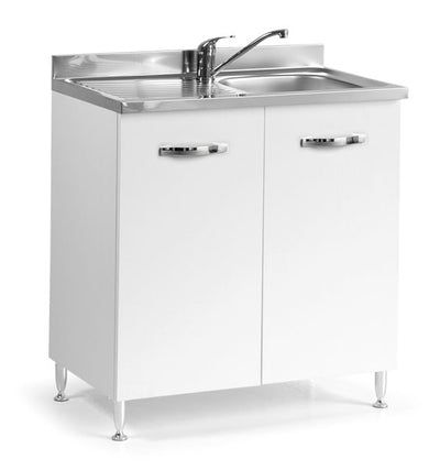 Sottolavello 80 in kit bianco frassinato