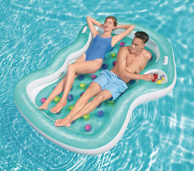 Materassino doppio designer con portaoggetti e maniglie cm.224x174