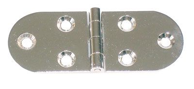 Cerniera a biscotto senza fermo 80x30 nichel