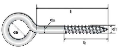 Vite a occhio leg.zin.22x100(pz100)