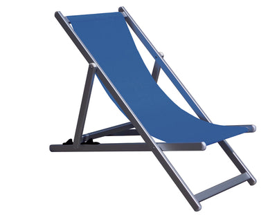 Sdraio alluminio texilene reclinabile blu