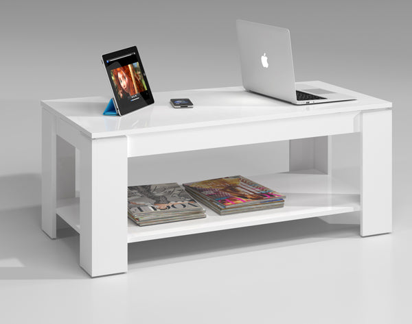 Tavolinettto cm.102x50x43h bianco artik apribile