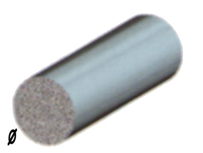 Profilo alluminio anodizzato h.2 tondo pieno d.8 argento
