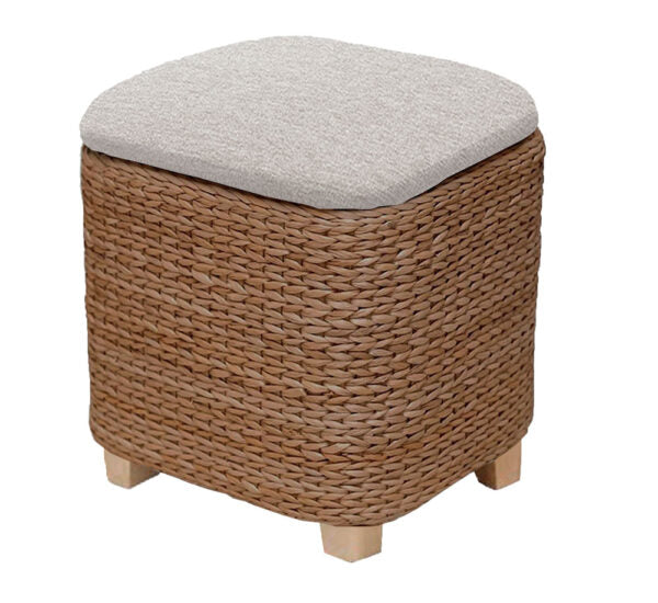 Sgabello contenitore con seduta orange noce cm 45x33x53h