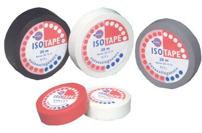 Nastro isolante 19 mm. x 25 m. colore bianco confezione 10 pezzi