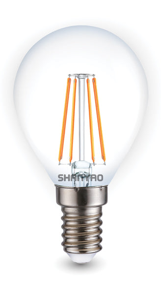 Lamp.sfera led filam.trasp.4w e14
