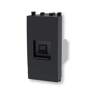 Presa Ethernet nero Serie Plana