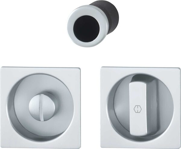 Kit per Porte Scorrevoli Quadro Argento Hoppe