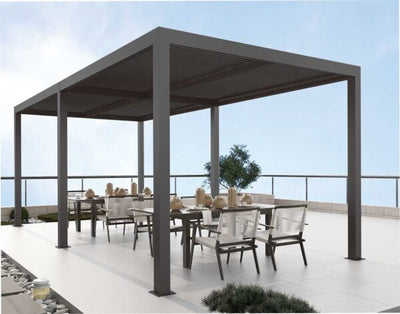 Pergola Bioclimatica Atena100 3x6x2,5H Alluminio Grigio