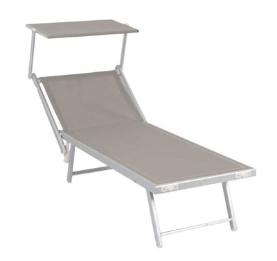 Lettino alu/texil.beach maxi tortora