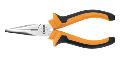 Pinza becco lungo piatto acciaio al carbonio satinato mm.160 (6")