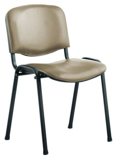 Sedia meeting ecopelle  sabbia cm.53x61x78h