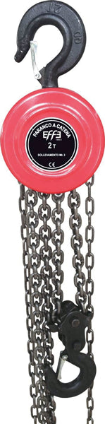 Paranco a catena effe 2ton x 3m