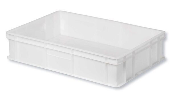Cassetta impilabile sovrapponibile cm.60x40x13h bianca