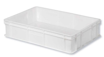 Cassetta impilabile sovrapponibile cm.60x40x13h bianca