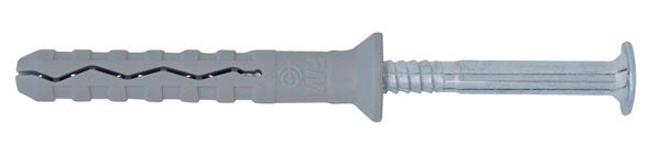 Tassello premontato bordo svasato in nylon con vite mm.6,0x60 bl.15pz.
