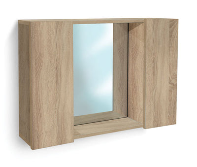 Specchiera bagno cm. 60x13x41h rovere no
