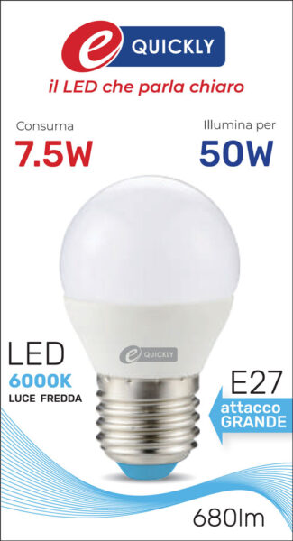 Lamp.sfera g45 led e27 7,5w 6000k
