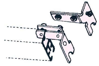 Coppia innesti per angoli.Accessori per binari ab1006