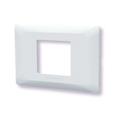 Placca 2 moduli bianco serie Matix