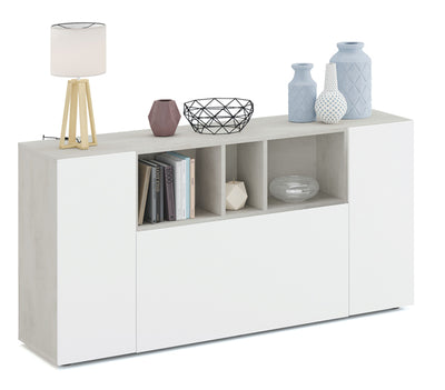 Mobile credenza loira cemento bianco artik 3 ante cm.150x41x76h