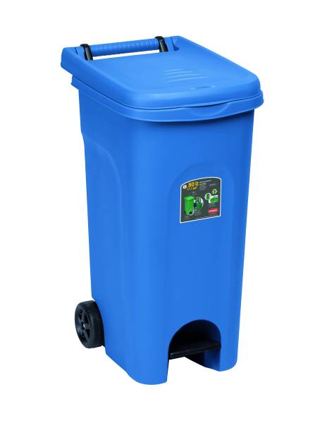Pattumiera ruote/pedale lt.80 blu