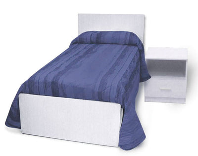 Derby set stanzetta bianco alpes letto 1 piazza e comodino