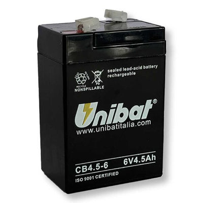 Batteria Servizi SLA Unibat 6V 5Ah Dx/Sx