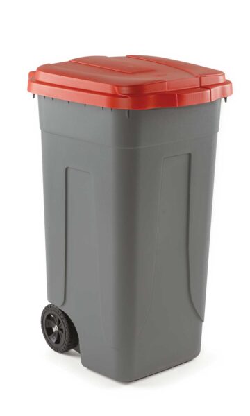 Bidone raccolta differenziata capacità: lt.100 colore: grigio/rosso