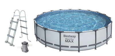 Piscina tonda steel pro max cm. 4,88x1,22 cart. filtro BES-58012 (III)
