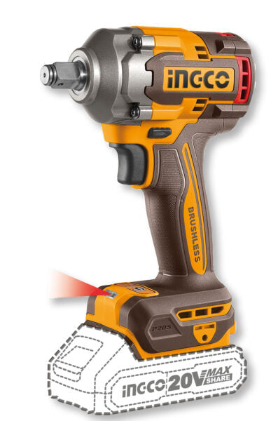 Avvitatore ad impulsi 20V da 1/2P. 400N.m Nudo