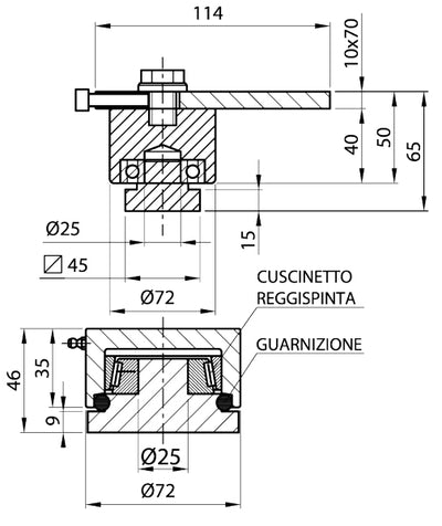 Cardine a cusc.super.c/regol. d.70