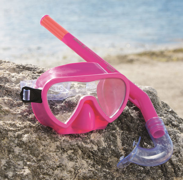 Set gider maschera e tubo 3/6 anni in due colori assortiti