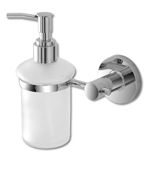 Portadispenser cromo alluminio/abs e vetro satinato linea Sprint.