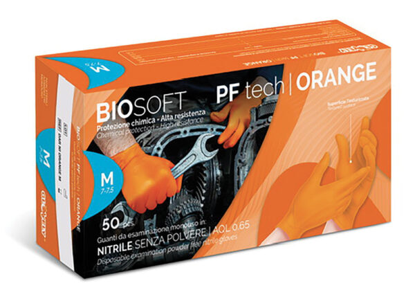 Guanti nitrile orange (pz.50) m