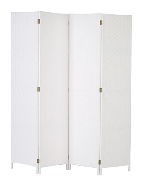 Separe 4 ante da 45x180h bianco in fibra naturale