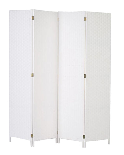 Separe 4 ante da 45x180h bianco in fibra naturale