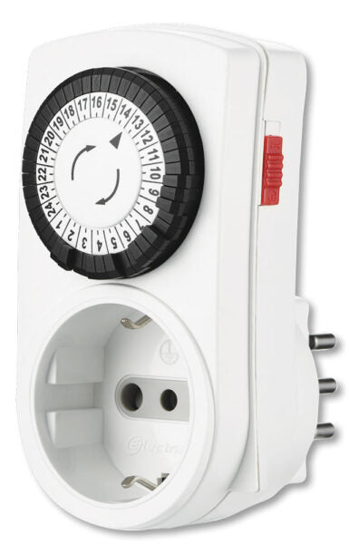 Timer giornaliero schuko spina 10a, potenza max 2300W
