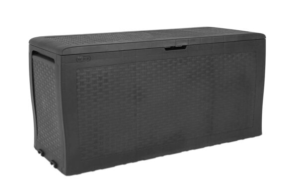 Baule samoa keter in resina port.seduta 150kg cm.116x45x57h grafite