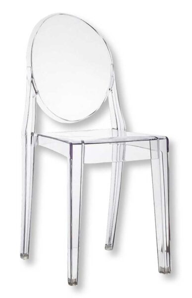 Sedia Host in policarbonato trasparente cm.38x50x90h seduta cm.45h