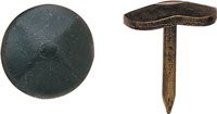 Borchia ferro battuto in ottone, ferro antico 28mm. art.65002.02800.27