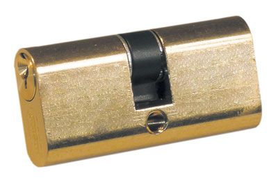 Cilindro profilo ovale in ottone 3 chiavi lungh.mm.61(28+33) Potent