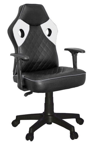 Poltrona gaming sport nero/bianco cm.62x65x110/120h