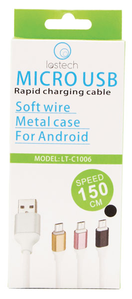 Cavo carica rapida 150 cm. m.usb