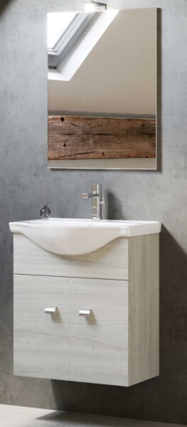 Mobile bagno Emma cm.57x43 rovere grigio