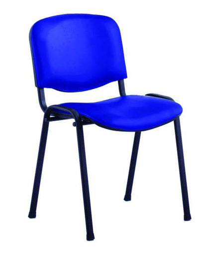 Sedia meeting ecopelle  blu cm.53x61x78h