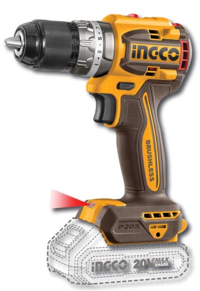 Trapano a percussione 20V Compact Brushless 60N.m Nudo