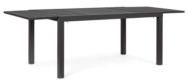Tavolo alluminio allungabile hilde 160/240 x 90 x 75h colore antracite