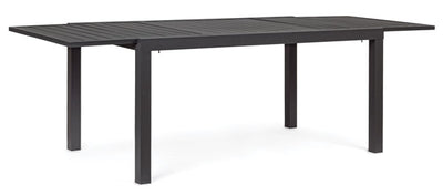 Tavolo alluminio allungabile hilde 160/240 x 90 x 75h colore antracite